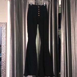 Black bell bottom flare jeans